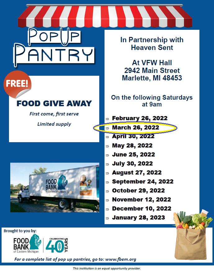Pop Up Pantry March